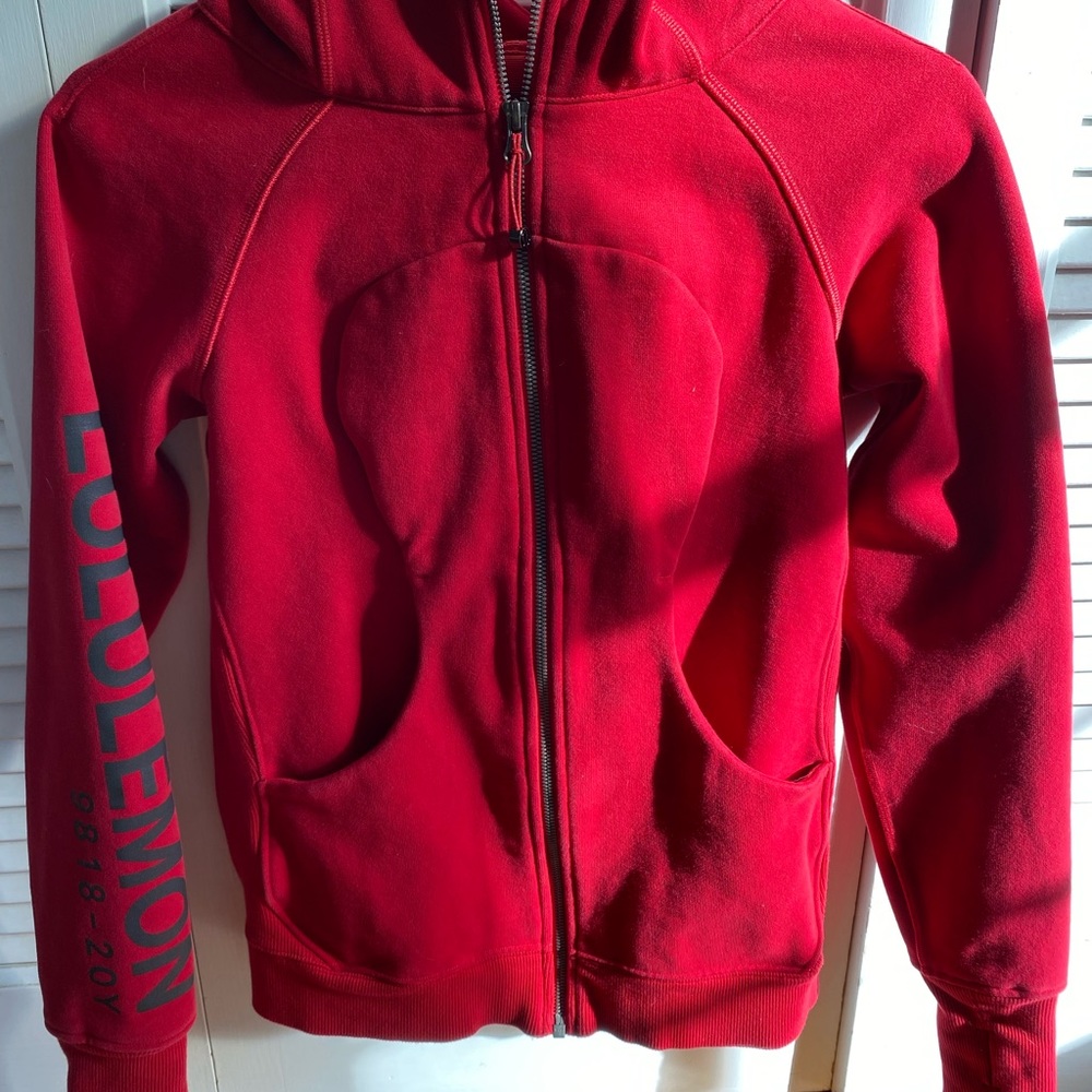 Red Zip-Up Hoodie Jacket